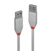 LINDY 36713 USB 2.0 Type A Extension Cable, Anthra Line - Grey, 2m