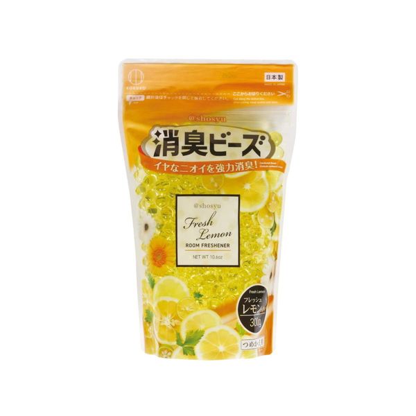 Kokubo Industrial 3957 At Shoshu Deodorizing Beads, Fresh Lemon, Refill