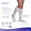 Sigvaris Men’s Motion Cushioned Cotton 360 Closed Toe Calf-High Socks 20-30mmHg - White - Extra Large Long