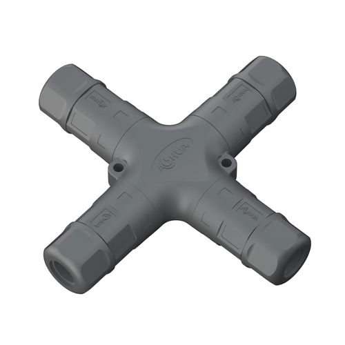 AOHUA M25 4 Way Junction Box IP67 Waterproof Power Cable Connector 7.0-15.0mm Range (AC 300 v, 25A), (1 Per Pack) for Outdoor Billboards, Tunnel Lights, Road Landscape Lights, Etc (AH-M25-2503X01132)