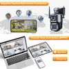 WiFi 8MP Wireless PTZ Camera Security CCTV Waterproof 2-Way Audio 2-Lens Motion