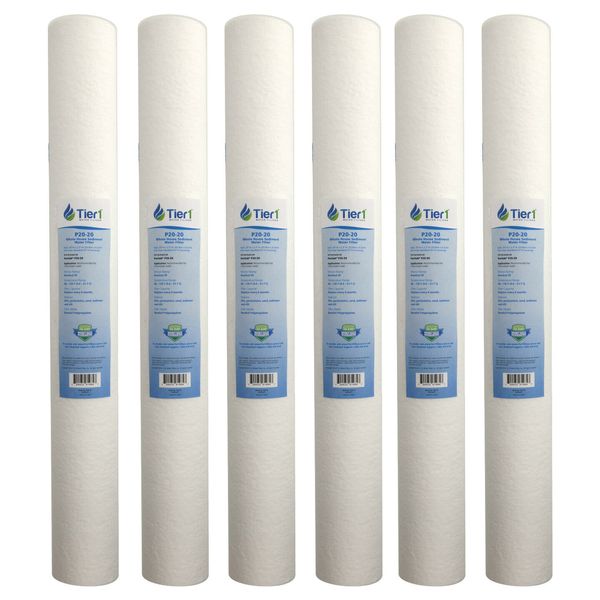 20 x 2.5 Inch 20 Micron Purtrex PX20-20 Comparable  Sediment Water Filter 6 Pac