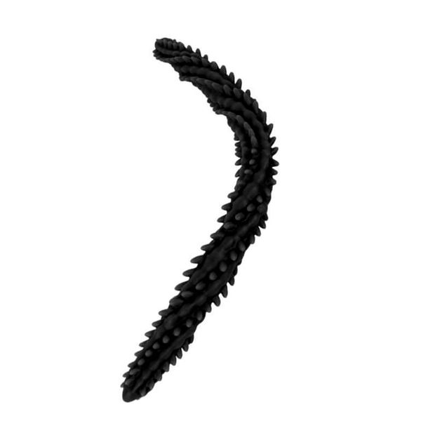 MAPARON Extra Long Plug with Prongs Silicone Black S 3cm x 39cm