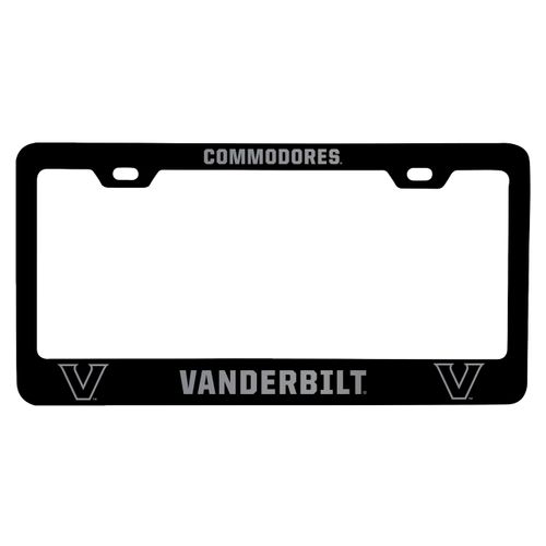 Vanderbilt Commodores University Engraved Metal License Plate Frame Black Officially Licensed Product