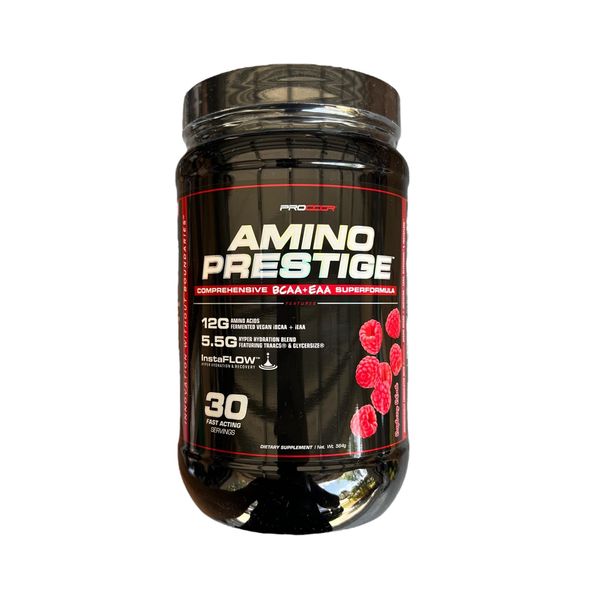 PROCCOR Amino Prestige - #1 BCAA & EAA Vegan/Fermented Amino Acid IntraWorkout Formula Naturally Flavored BCAAs - 30 Servings (Sour Cherry Bomb)