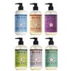 Mrs. Meyer's Liquid Hand Soap New Everyday 6 Scent Variety Pack, 1 Rainwater, 1 Oat Blossom, 1 Plumberry, 1 basil, 1 lavender, 1 Lemon Verbena, 1 CT