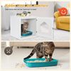 Cat Litter Box Wooden Structure Pet House Side Table Home Decor White