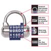 Master Lock 1534DBLK Padlocks, Chrome,White, 1 Count (Pack of 1)