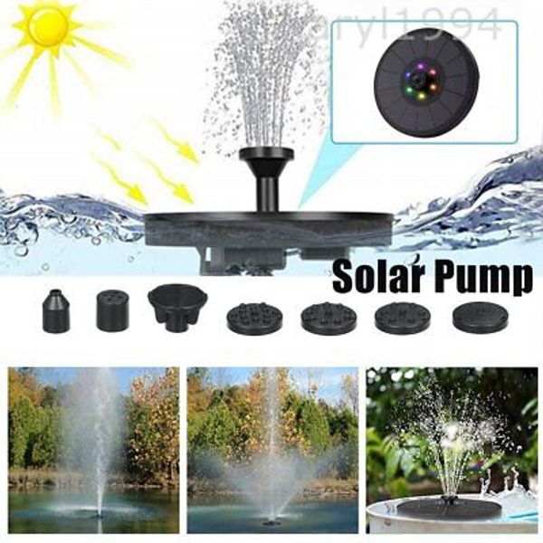 6 LED Solar Power Water Fountain Pump Bird Floating Fountain Pond Garden Decor