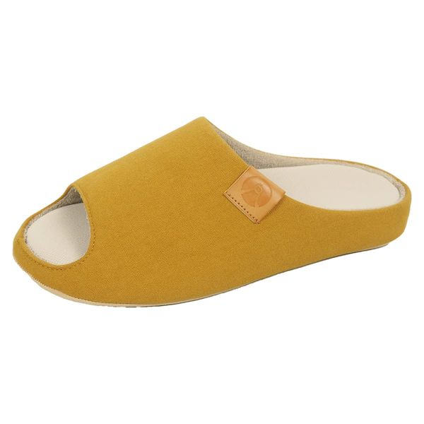 Rigetta SMS192 CHR003 Slippers, Stylish, Room Sandals, Rigeppa, Halnuts, Tsukkake, Petanko, Office, Indoor Wear, Comfort Sandals, Health Sandals, Women's, yellow (mustard)