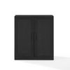 Crosley Furniture Essen Stackable Kitchen Pantry Storage Cabinet in Black