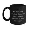 Inappropriate Web developer Gifts, All Men Are Created Equal, Web developer 11oz 15oz Mug From Team Leader, Gifts For Friends, Web developer tools, Web development books, Web development courses, Web