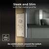 BG Electrical Screwless Flat Plate Single Light Switch with Power Indicator