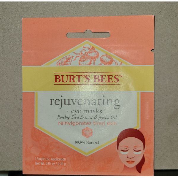 NEW Burts Bees Rejuvenating Eye Mask Rosehip Seed Extract & Jojoba Oil FREE SHIP