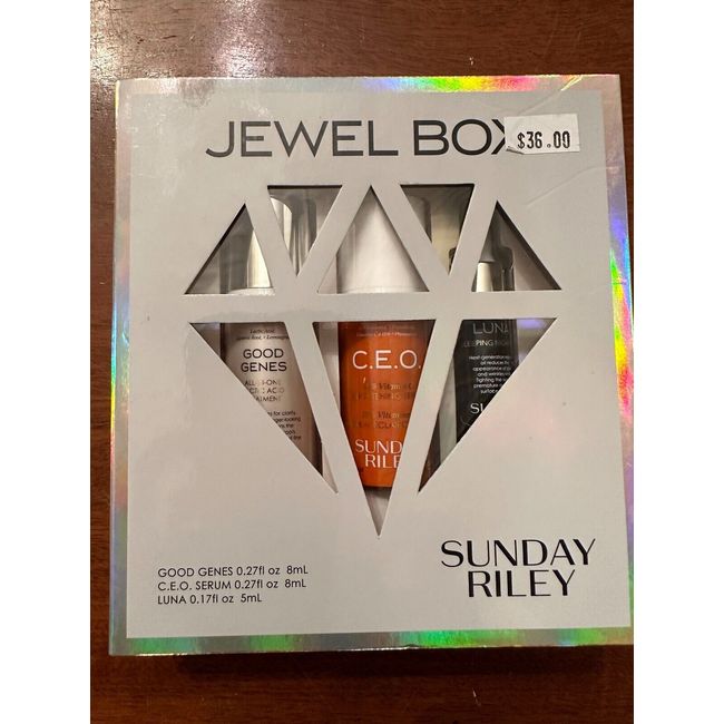 Sunday Riley Jewel Box Kit - Good Genes, Brightening Serum, Luna - NEW IN BOX