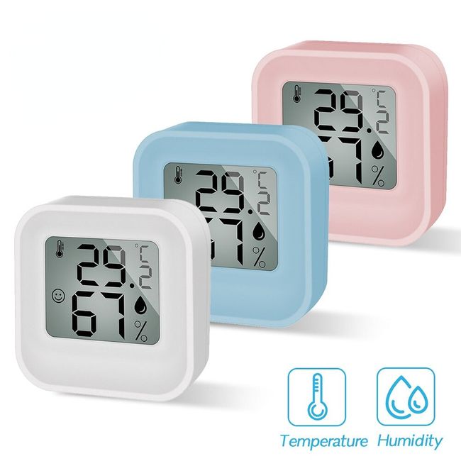 1pc Mini LCD Digital Thermometer Hygrometer Indoor Room Temperature  Humidity Meter Sensor Gauge Weather Station