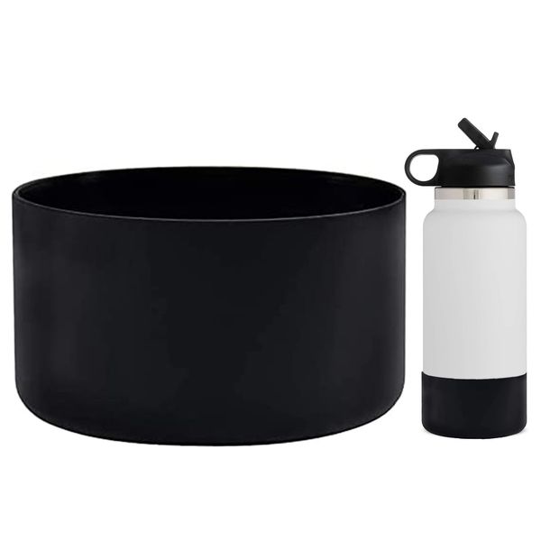 WK IEASON Schutzsilikon Bodenstiefel für Hydro Flask 32-40OZ breiter Mund, Anti-Rutsch Silikonhülse Abdeckung Stoßfänger für Owala Freesip/Flip/Twist 40OZ Flask Flasche 3.56in Durchmesser