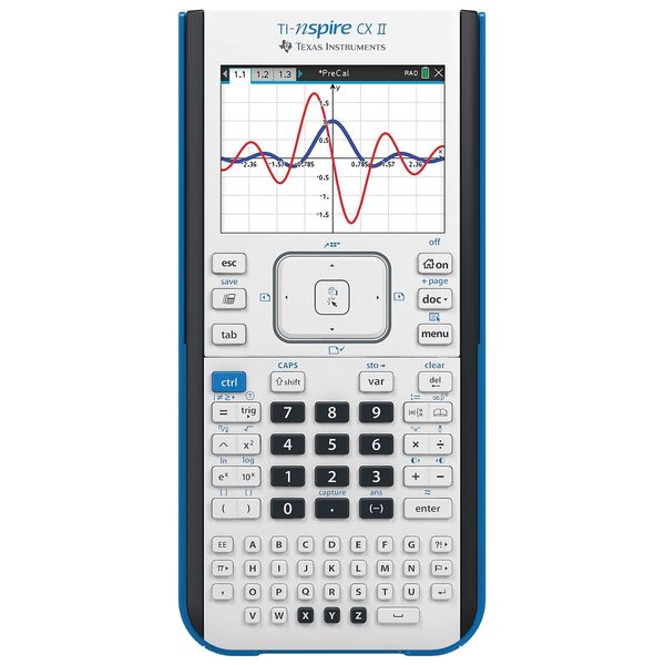 Texas Instruments TI-Nspire CX II Color Graphing Calculator with Student Software (PC/Mac) White 3.54 x 7.48