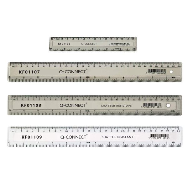 Q-Connect Clear 15cm Ruler