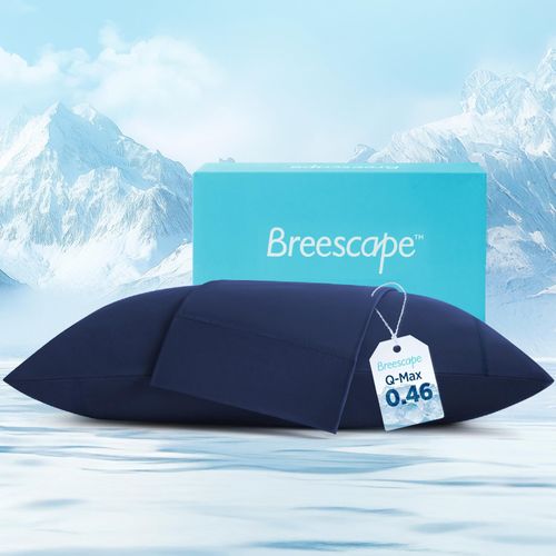 Breescape Cooling Pillow Cases Standard/Queen Size - BlendTek™ Dry & Cool Technology for Hot Sleepers and Night Sweats, Ultra Soft Pillowcases for Hair & Skin Care, Set of 2, 20" x 30", Twilight Blue