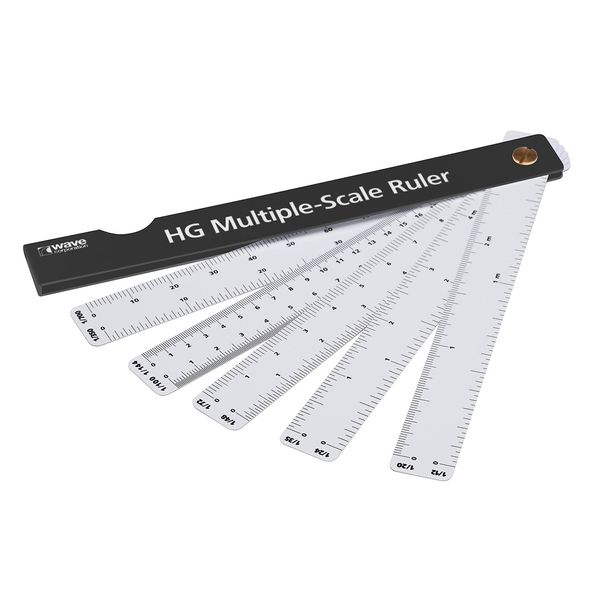 Wave Hobby Tool Series HT-074 HG Multi-Scale Ruler Tool for Plastic Models