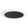 Juno Lighting 14 BWH Halogen Recessed Baffle Trim, 50 watts, 4-Inch, White with Black Baffle