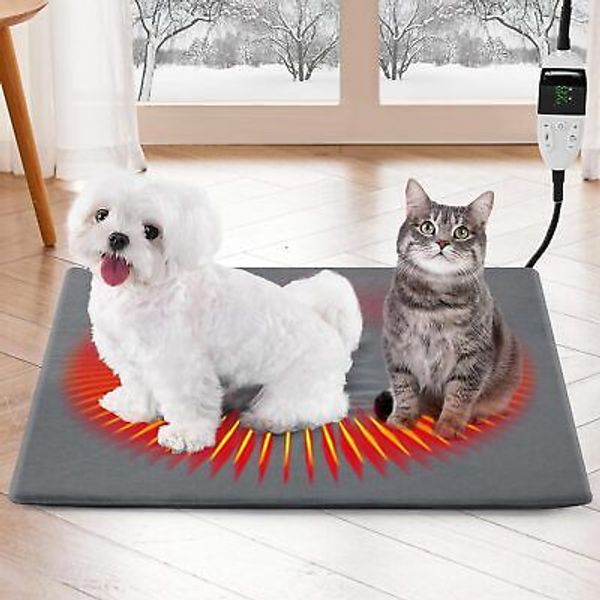 26" Pet Heating Pad Electric Blanket Warmer Waterproof Mat Mattress Cat Dog Bed