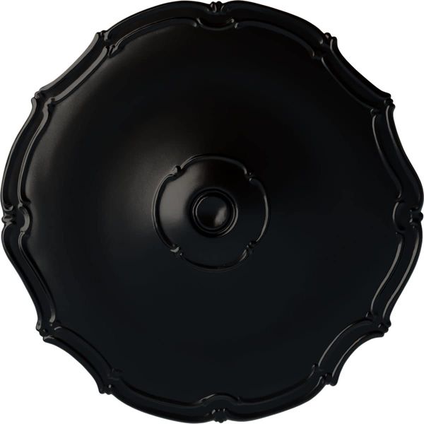 Ekena Millwork CM18POBLF Pompeii Ceiling Medallion, Jet Black