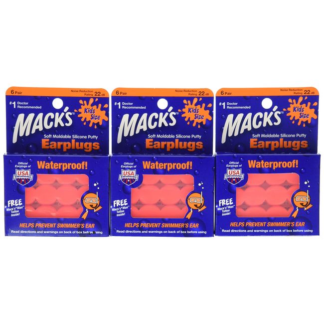 Mack's Pillow Soft Ear Plugs (2 Pair) - Orange