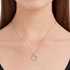 Swarovski Creativity Circle Pendant, White, Rhodium Plated