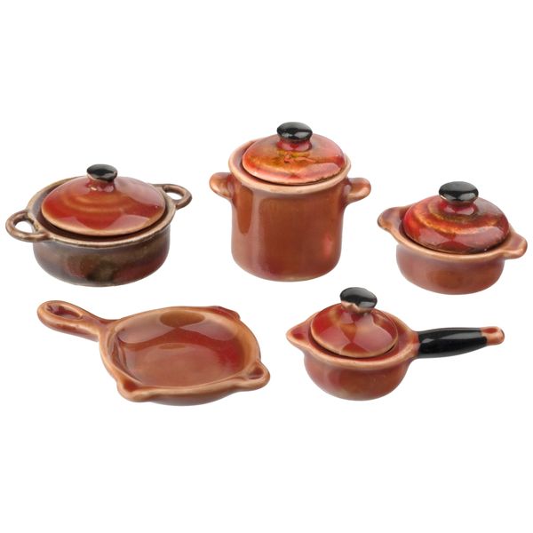 1:12 Dollhouse Miniature Rustic Cookware/Set/9 AZ B5099