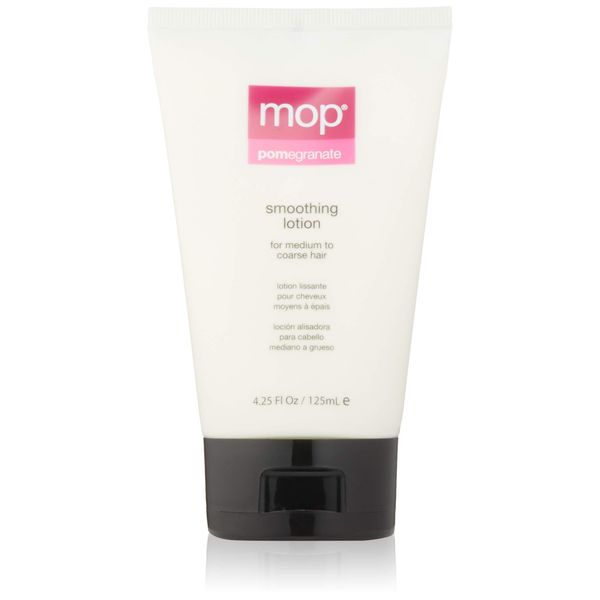 MOP Pomegranate Smoothing Lotion For Medium to Coarse Hair, 4.25 Fl Oz., Heat Protectant, Reduces Frizz for Added Shine