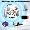 OSTENT Wired Shock Game Controller Compatible for Nintendo GameCube NGC Video Game Color Silver