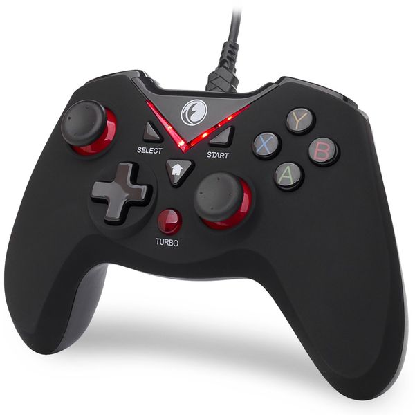 IFYOO V-one Wired USB Gaming Controller Gamepad Joystick für PC (Windows XP/7/8/10/11) & Steam & Android & PS3 - Rot