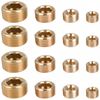 16PCS Brass Pipe Fittings Set, NPT Pipe Plug 1/8" 1/4" 3/8" 1/2" Brass Internal Hex Thread Socket Pipe Plug Set