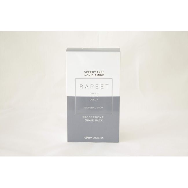 Rapito Cream Hair Color 3 Pairs Pack (Non-Diamine) Natural Gray