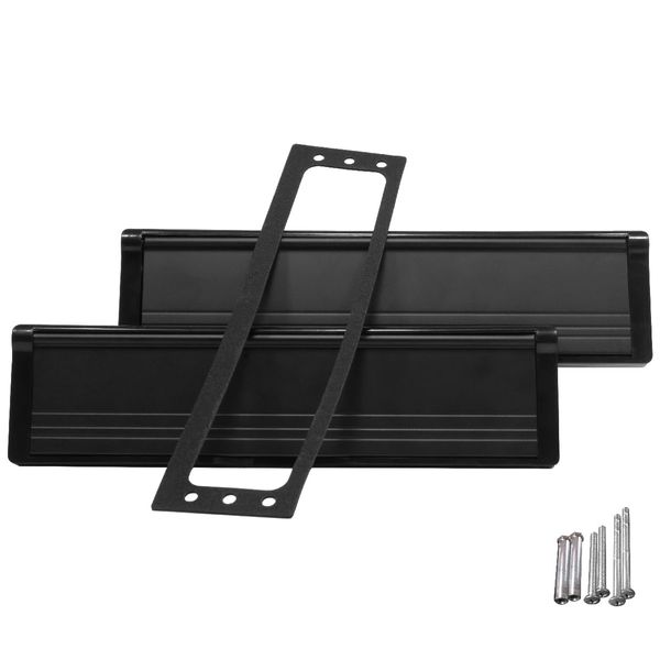 Draft Dodger 10.75"" Insulated Universal Telescopic Matte Black Mail Slot Mail Box