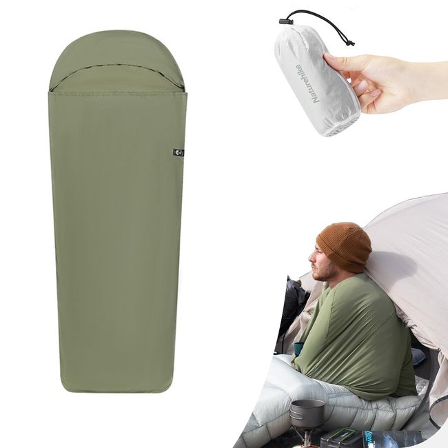 Naturehike Inner Sheets, Sleeping Bag, Lightweight, Comfortable to the Touch, 31.5 x 82.7 inches (80 x 210 cm), Convenient, Compact, Dustproof, Thermal, Washable, Storage Bag Included, Camping,