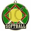 ZipToMeNow Bright Gold Softball Medal (2 Inches) 5 Pack