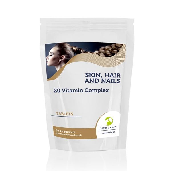 Skin, Hair and Nails 20 Vitamin Complex Vitarenew 30 Tablets Post Pregnancy Multivitamins Copper, Zinc, Vitamin E, Vitamin C, Biotin and Selenium
