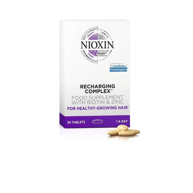 Nioxin Recharging Complex, Daily Vitamin for Healthy Hair, Nails and Skin, Bi...