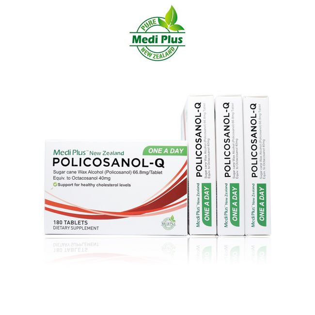 New Zealand Mediplus Policosanol Q 66.8mg 60caps X 3boxes 180caps/Mediplus genuine overseas direct purchase, 3ea