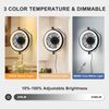 Wall Mount Fan with Remote/App Control, 16" Quiet Wall Mounted Fan with Light, 3
