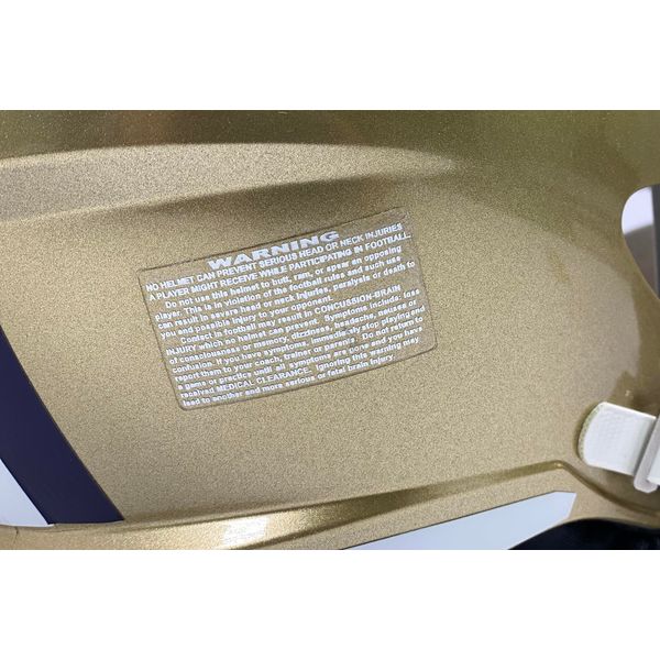 Warning Label Decal for Football Helmets (Chrome)
