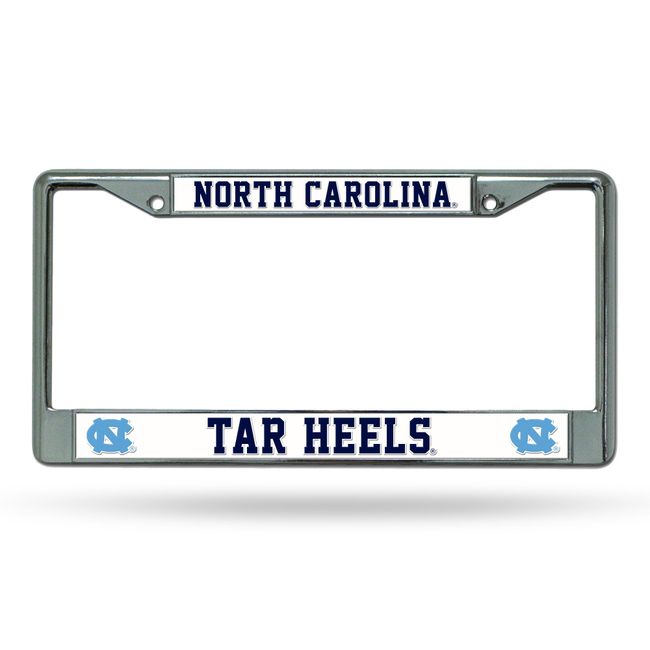 Rico Industries NCAA North Carolina Tar Heels Standard Chrome License Plate Frame, 6 x 12.25-inches