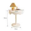 Sariny Side Table, Bed Table, Round Shape, Living Side Table, Coffee Table, Stylish, Cute, Easy Assembly, Night Table (Khaki)