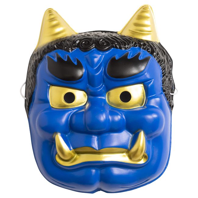 Clear Stone Setsubun Cosplay Accessories, Demon Mask, Unisex Blue