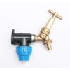 Farm & Field Hardware MDPE Compression Wall Plate Elbow (20mm) with 1/2" Brass LOCKSHIELD Tap