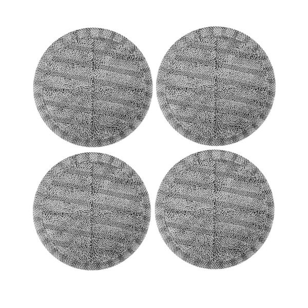 GOBOT Electric Mop Pads (4 Piece Gray for G29 G28 G26 Modle,Suitable for Replacement with Diameter of 6.3 inches mop Pad