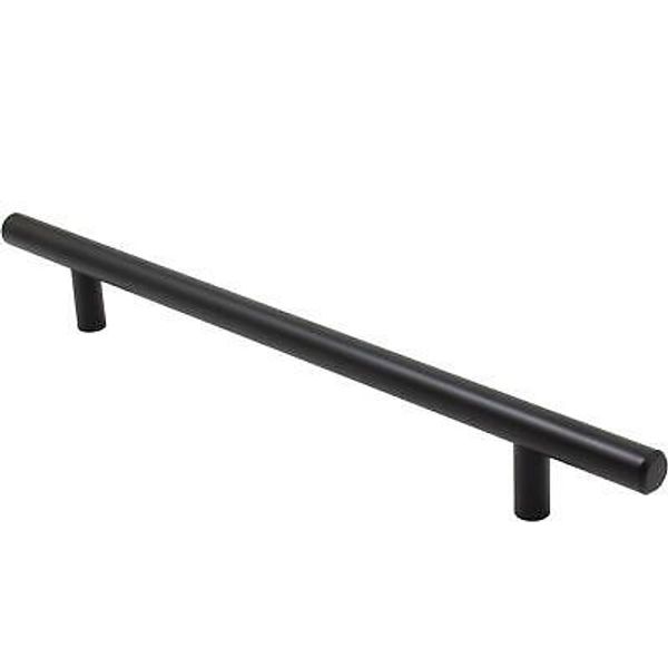 Bar Cabinet Pull, 192 Millimeters, 272mm Overall Length, Matte Black by Stone Ha